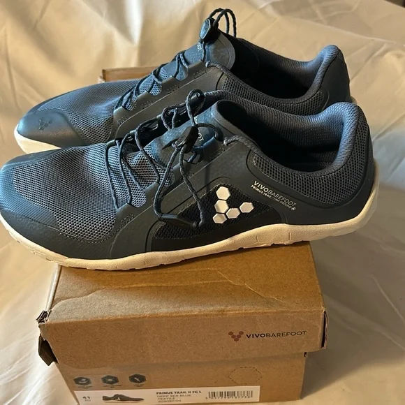 Vivo barefoot Primus Trail II FG Deep Sea Blue Textile Womens Sz US10.5/EU41 EUC - Picture 3 of 10